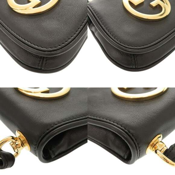 GUCCI Authentic Black Leather Shoulder Bag - Picture 5 of 9